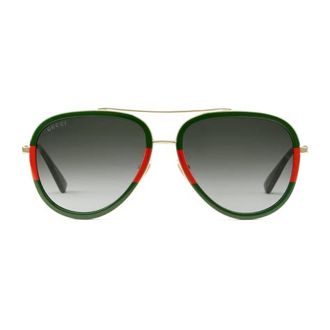 gucci sunglasses black and green|gucci 56mm exaggerated aviator sunglasses.